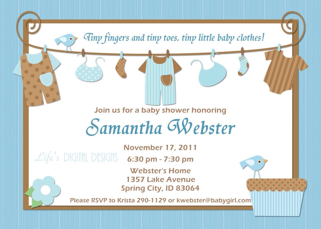 Ideas For Boys Baby Shower Invitations  Baby Shower for Parents