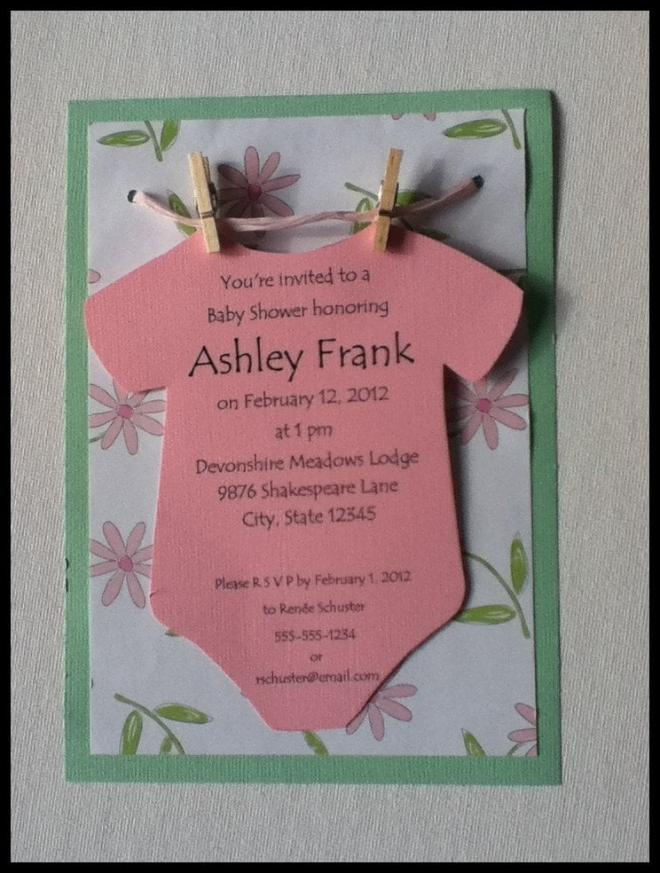 Handmade Baby Shower Invitations Ideas For Girls