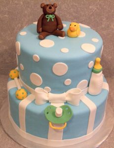 Teddy and Rubber duck Baby Shower Cake