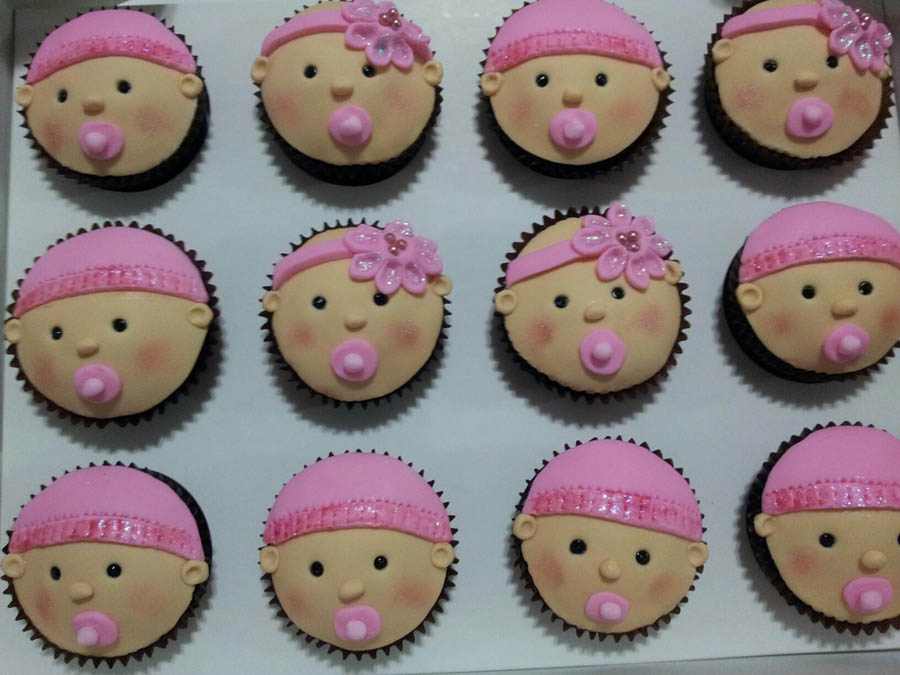Baby Face Decoration Baby Shower Cupcake