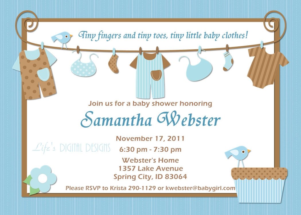 Baby Shower Invitation Templates For Boys