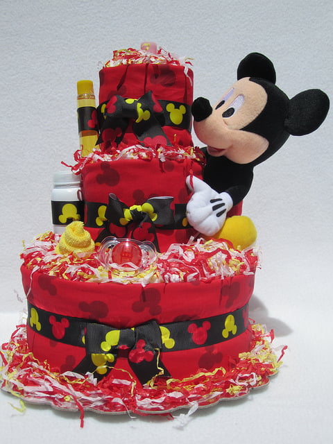 Diaper Cake Mickey Mouse Theme Baby Shower Ideas