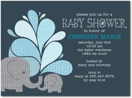 Elephant Baby Shower Invitation Ideas