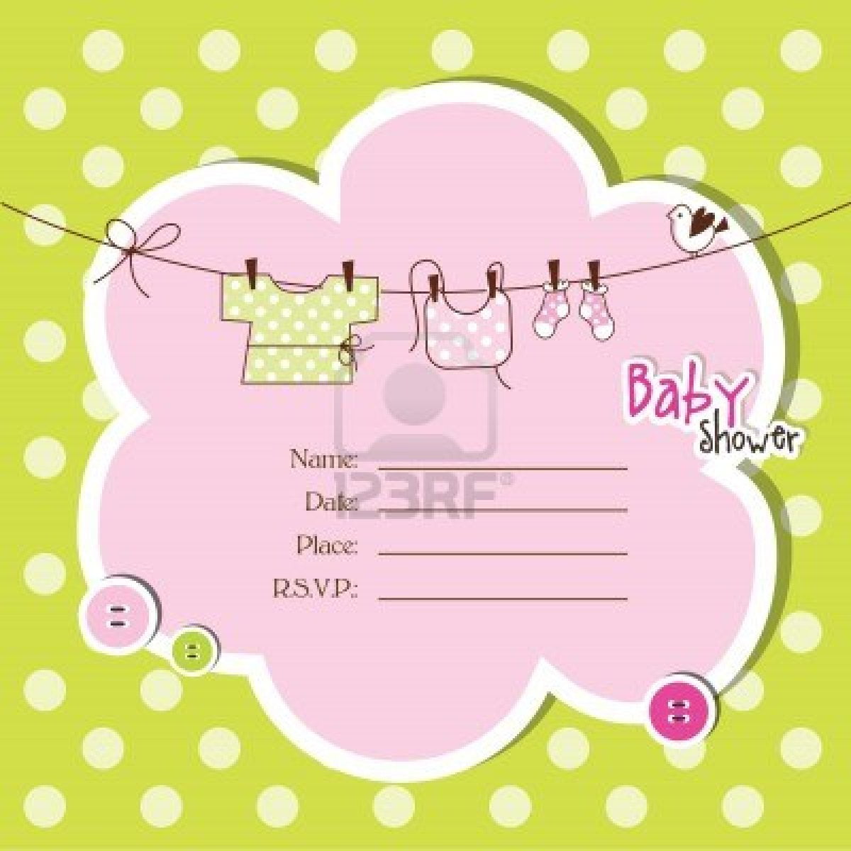Free Template  Baby Shower Invitations