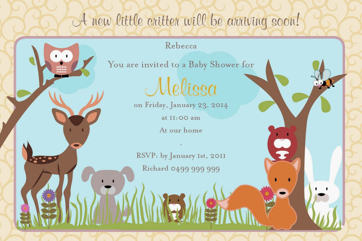 Jungle Themed Baby Shower Cards