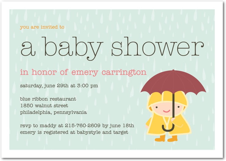 Little Storm Baby Shower Cards