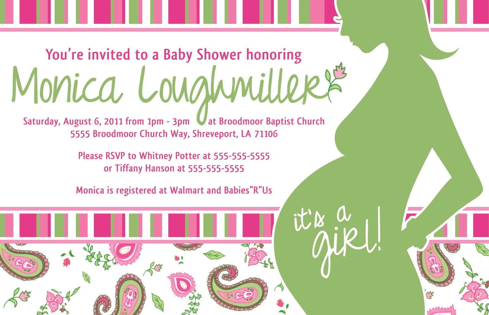 Pretty Mom Baby Shower Invitation Ideas