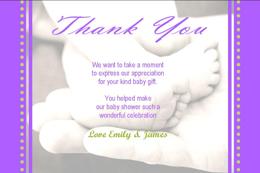 Thank You Notes For baby shower