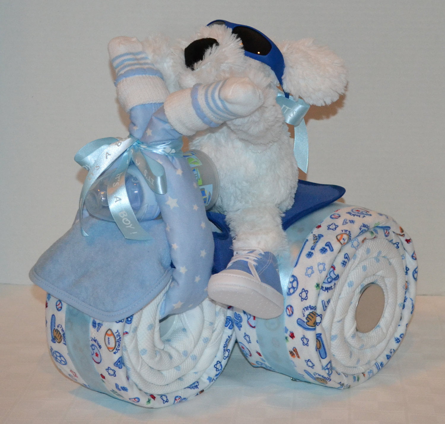 Tricycle Baby Shower Diaper Cakes Decoration Ideas