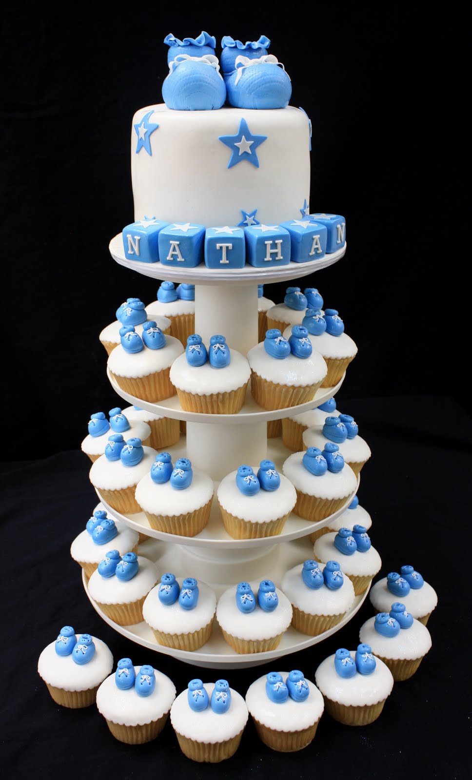 Baby Shower Cupcake Tower For Baby Boy