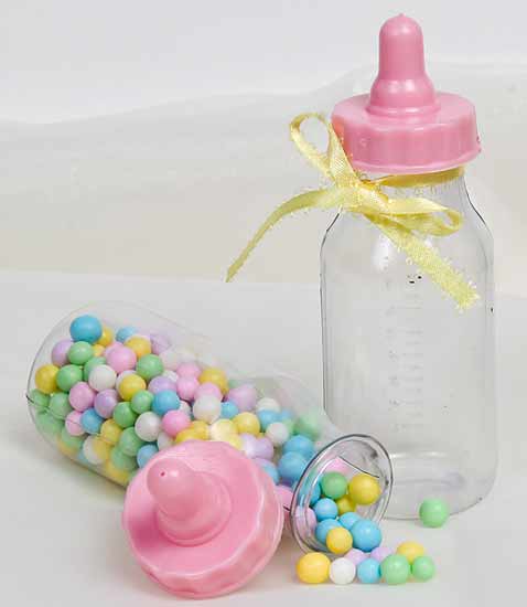 Blue Baby Bottle Baby Shower Favors