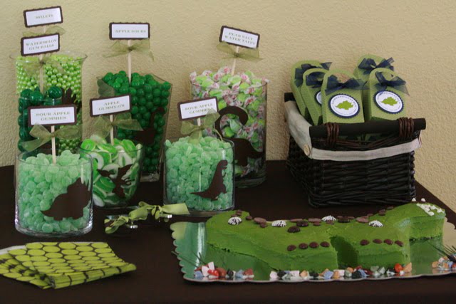 Brown And Green Dinosaur Themed Baby Shower Ideas