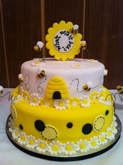 Bumble Bee Baby Shower Cake Design