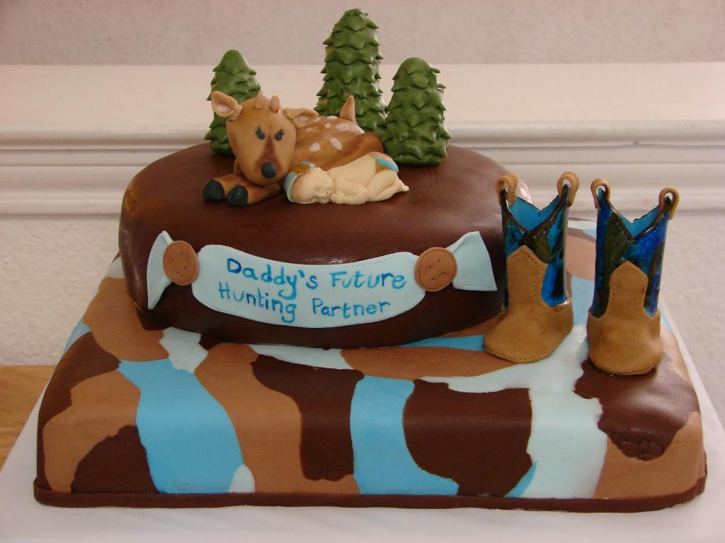 Camo Baby Shower Cake Decoration Ideas