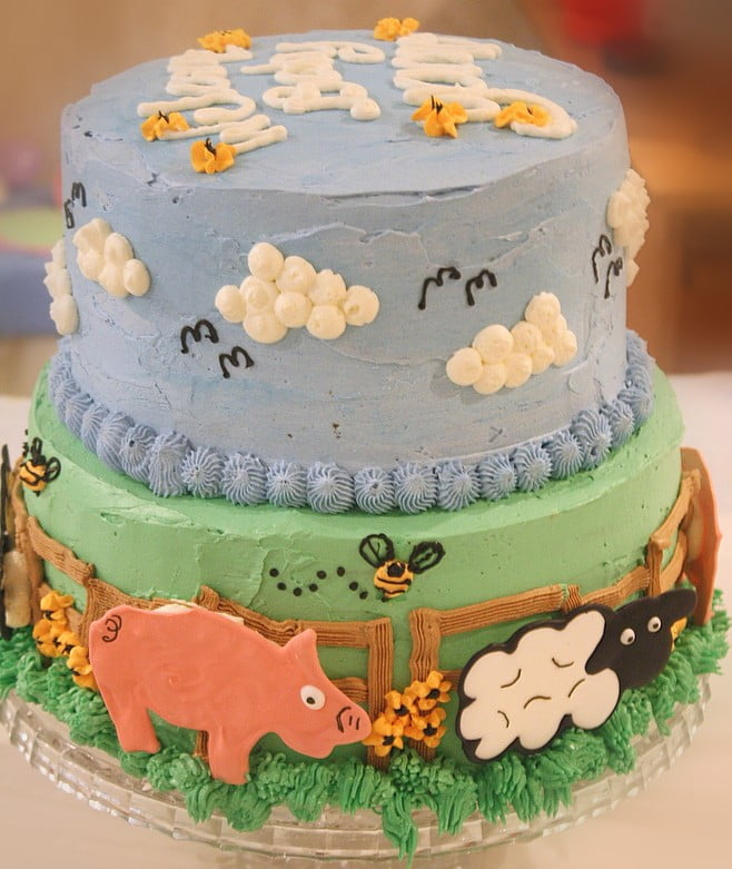 Farm Animal Baby Shower Cake Ideas