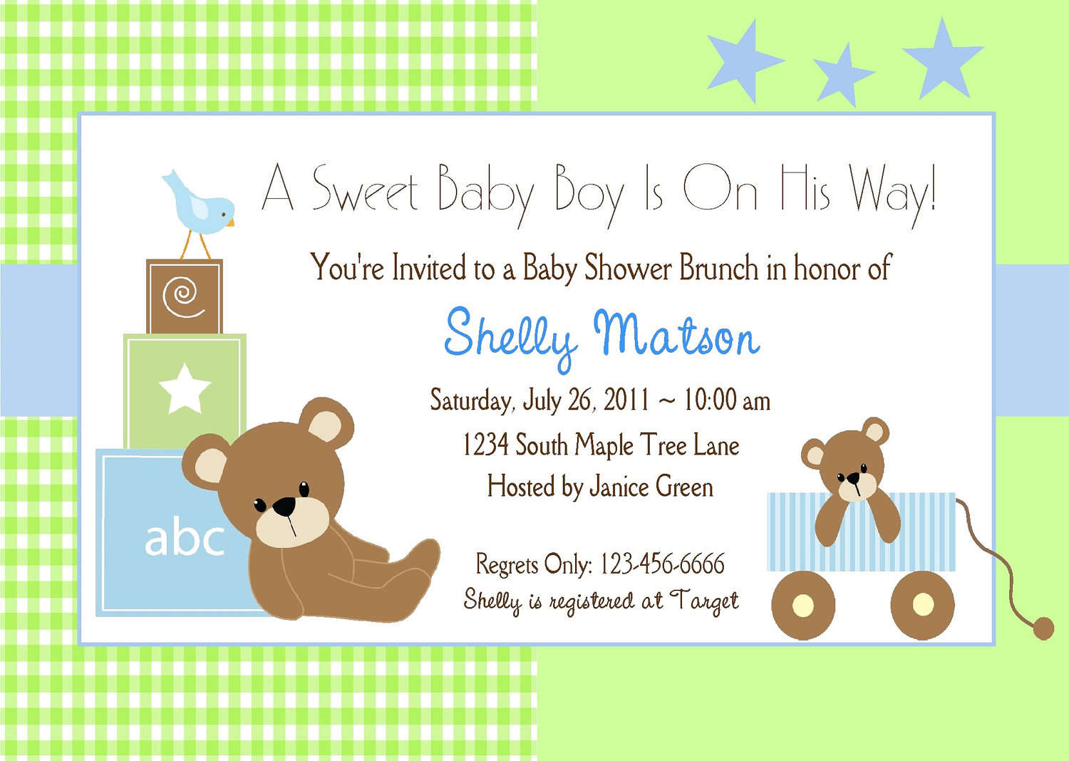 Baby Shower Invitations Free Templates Its A Boy