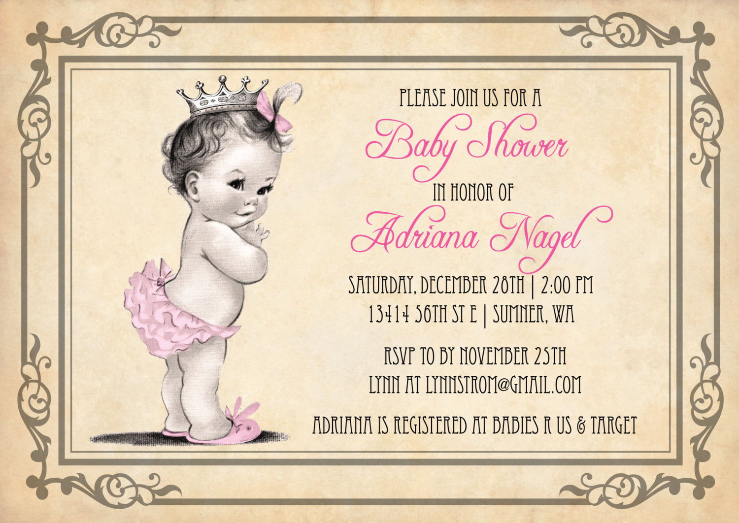 Free Vintage Baby Shower Invitation Wording Ideas