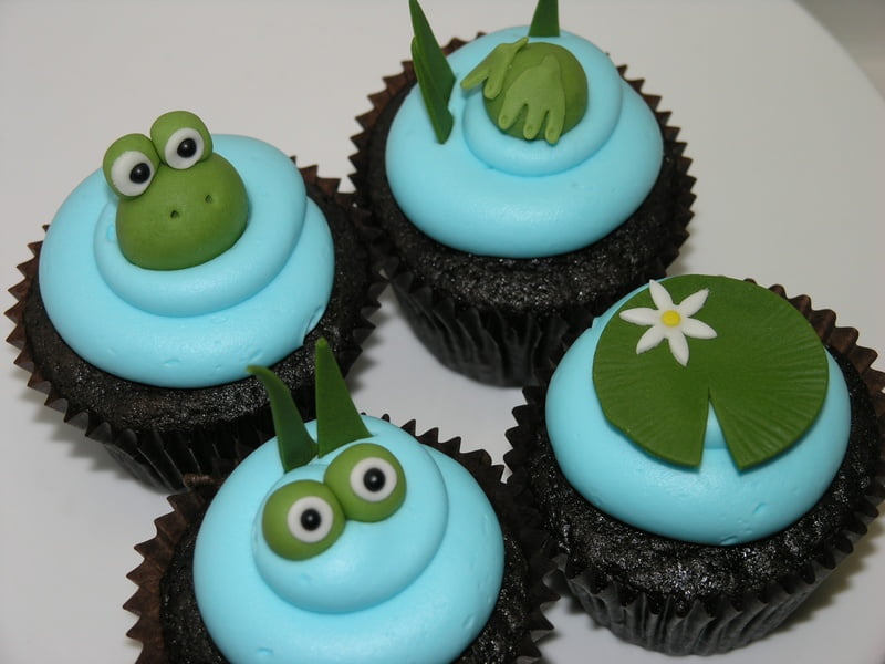 Frog Baby Shower Cupcakes Ideas