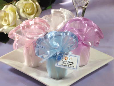 Inexpensive Wrap In Tule Baby Shower Favors