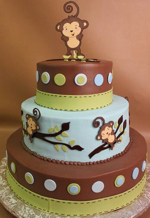 Monkey Baby Shower Cake Decoration Ideas