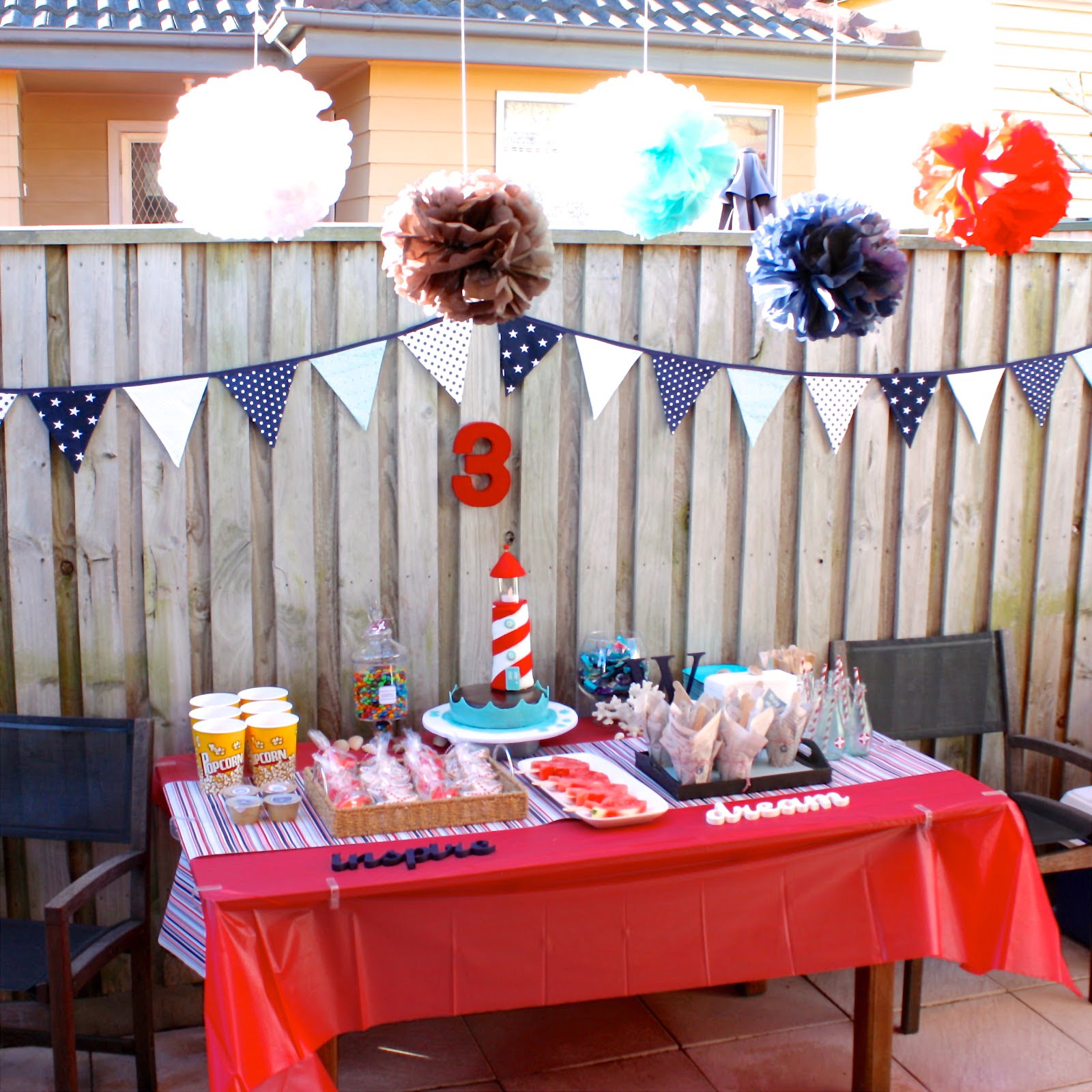 Outdoor Nautical Baby Shower Themed