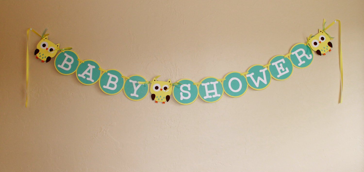 Owl Baby Shower Banner Design