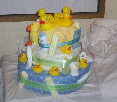 Rubber Ducky Baby Shower Diapers Cake Ideas