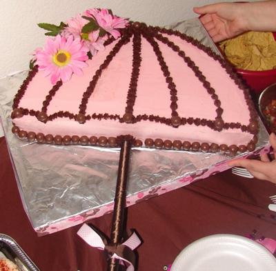 Umbrella Baby Shower Cake Decoration