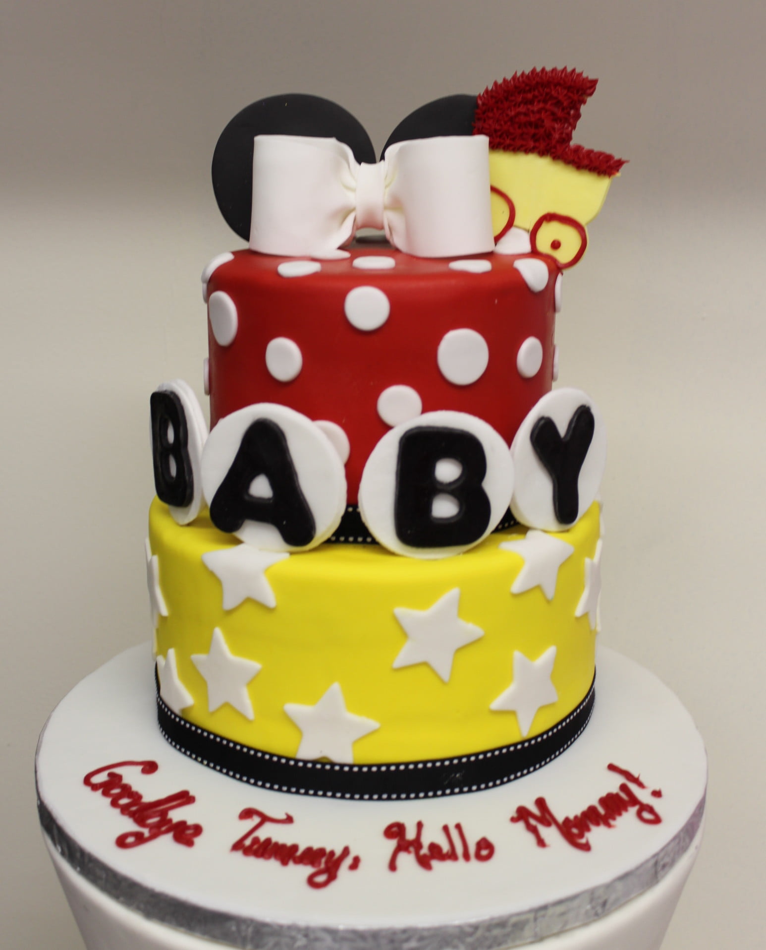 Walt Disney Mickey Mouse Theme Baby Shower Cake Ideas