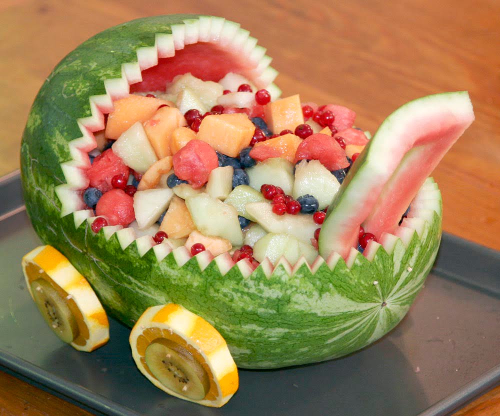 Watermelon Fruit Bowl For Baby Shower Ideas
