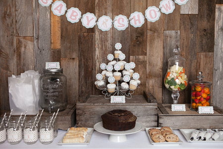 Woodland Themed Baby Shower Favors Table Decoration