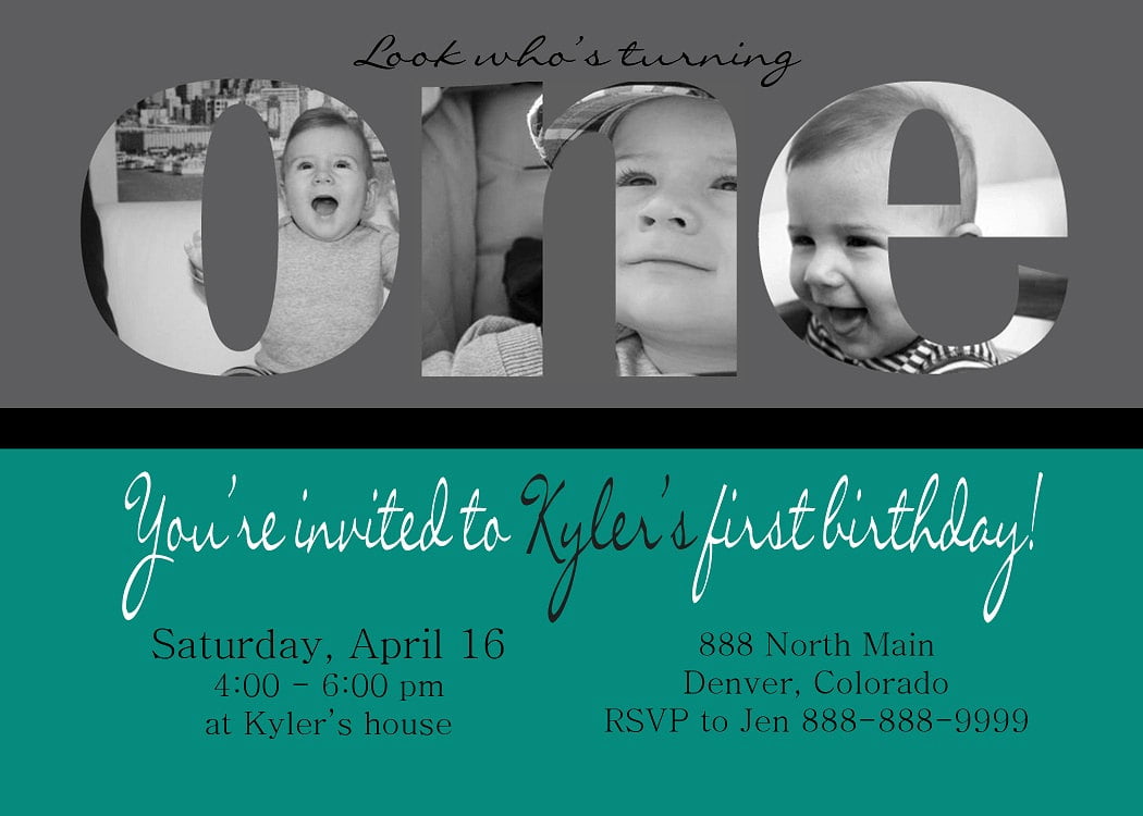 Baby Boy 1st Birthday Invitation Wording Ideas