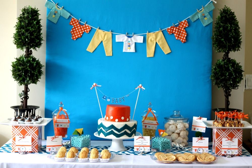 Blue Baby Shower Party Decoration