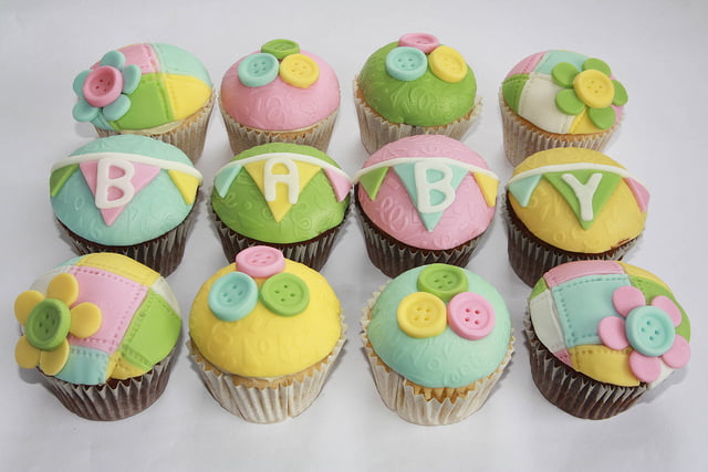 Colorful Baby Shower Cupcake Recipes