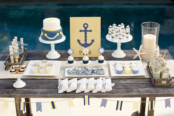 Nautical Baby Shower Dessert Table Decoration