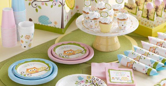Baby Owl Baby Shower Ideas table