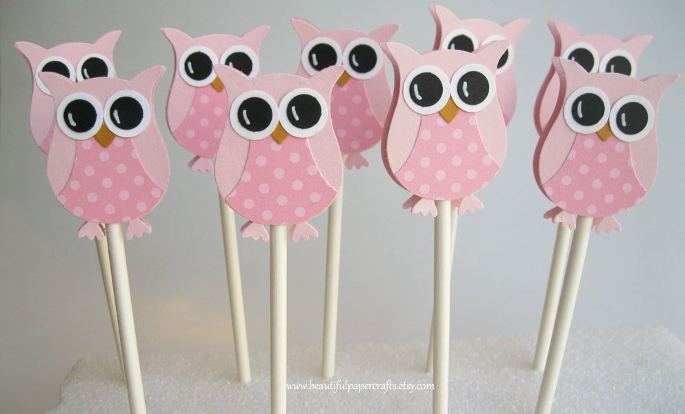 Cupcake toppers Baby Owl Baby Shower Ideas