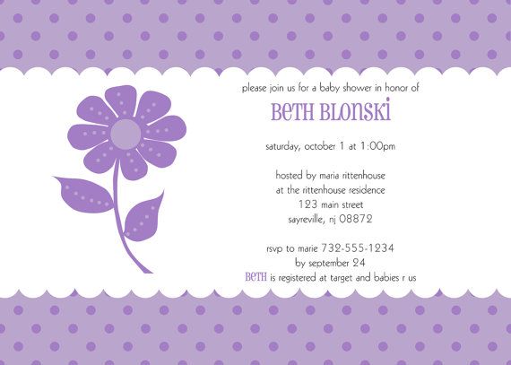 flower do it yourself baby shower invitations