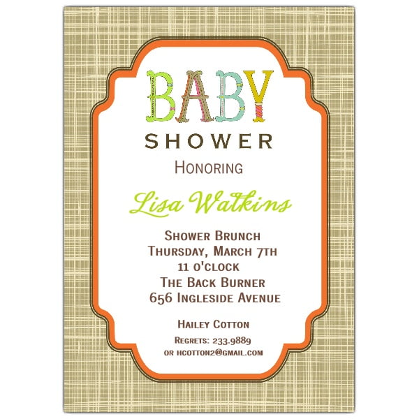 simple baby shower invitations
