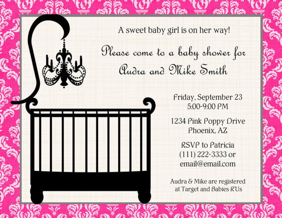box fancy baby shower invitations