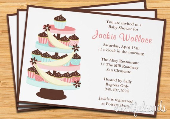 cupcake baby shower invitations etsy