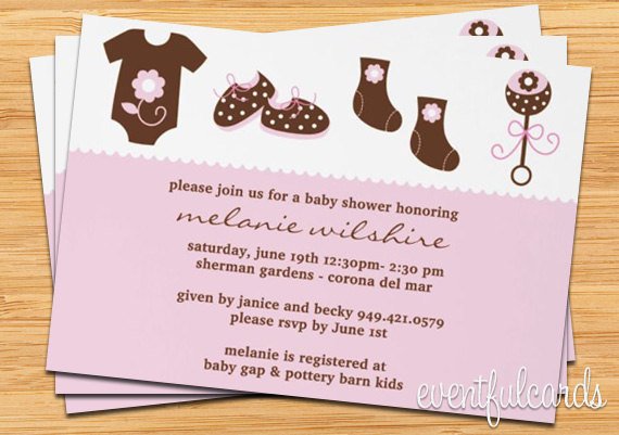 shoes girl baby shower invites