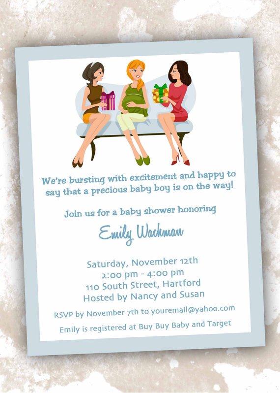 girls printable baby shower invites