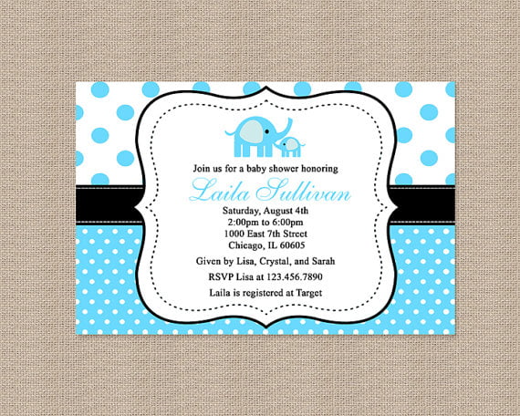 polka dots how to make your own baby shower invitations