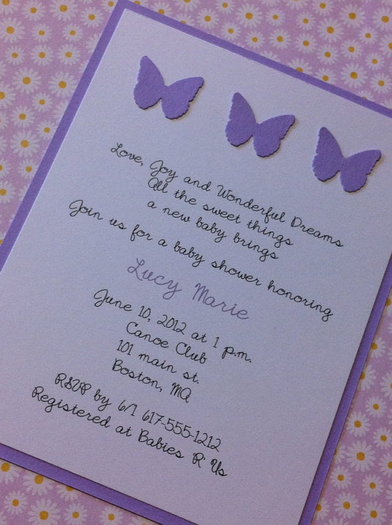 butterfly when to send baby shower invitations