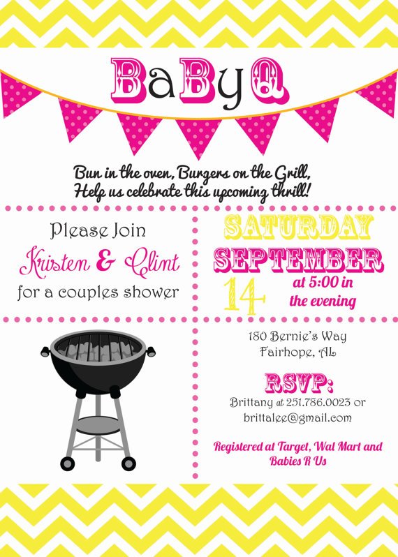 Free Printable Baby Q Shower Invitations