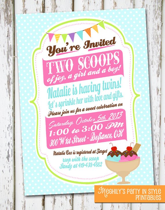 ice cream baby shower email invitations