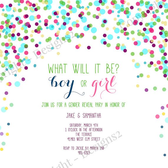 sprinkles reveal baby shower invitations