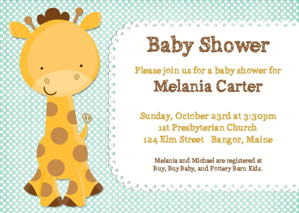Animal Baby Shower Invitations Beeshower