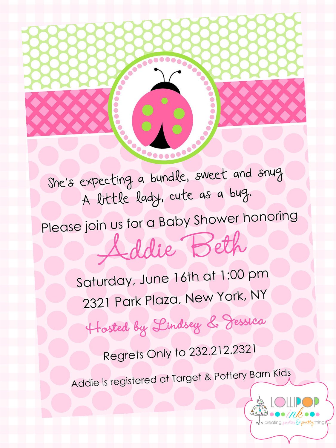 fireflies baby girl shower invitation wording